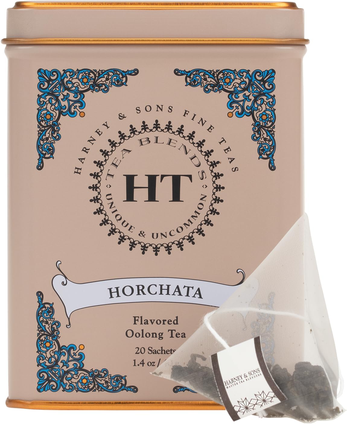 Harney & Sons HT Horchata Oolong Tea, 20 Sachets in Tin | Oolong tea with cinnamon, vanilla and creamy horchata-inspired flavor. Contains caffeine. - Image 5