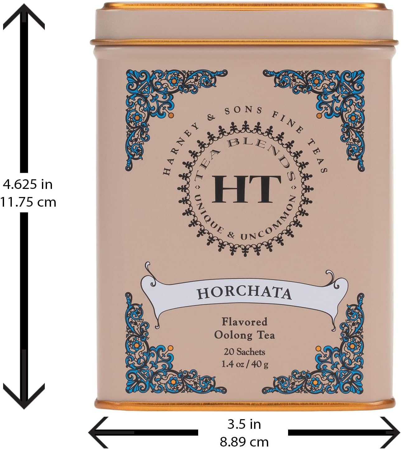 Harney & Sons HT Horchata Oolong Tea, 20 Sachets in Tin | Oolong tea with cinnamon, vanilla and creamy horchata-inspired flavor. Contains caffeine. - Image 6