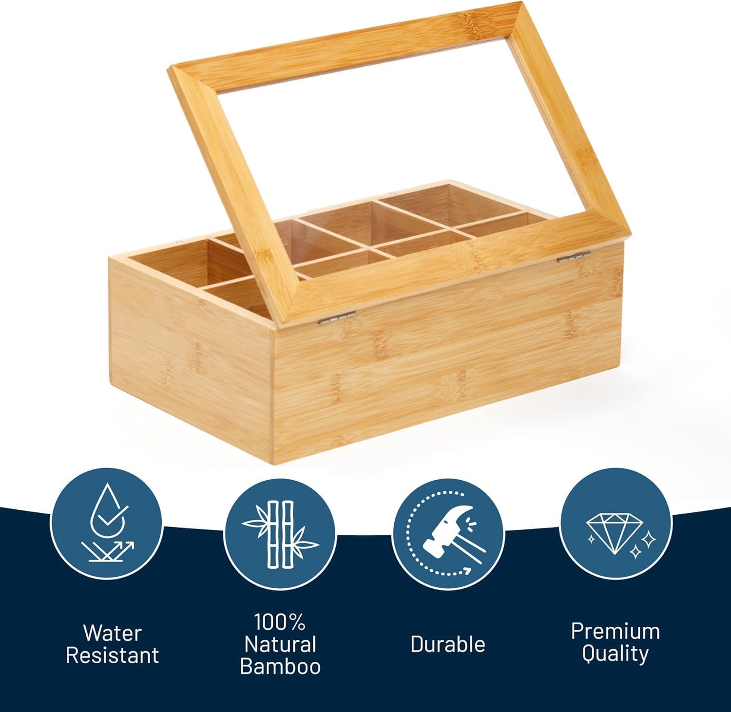 Twinings Tea Sampler Collection – 80 Tea Bags, 20 Flavours/Assorted Tea, Gift Set in Decorative Bamboo Box – Wooden Organizer Tea Chest Included – Ideal for Home, Office, Family & Friends (Bamboo Box) - Image 9