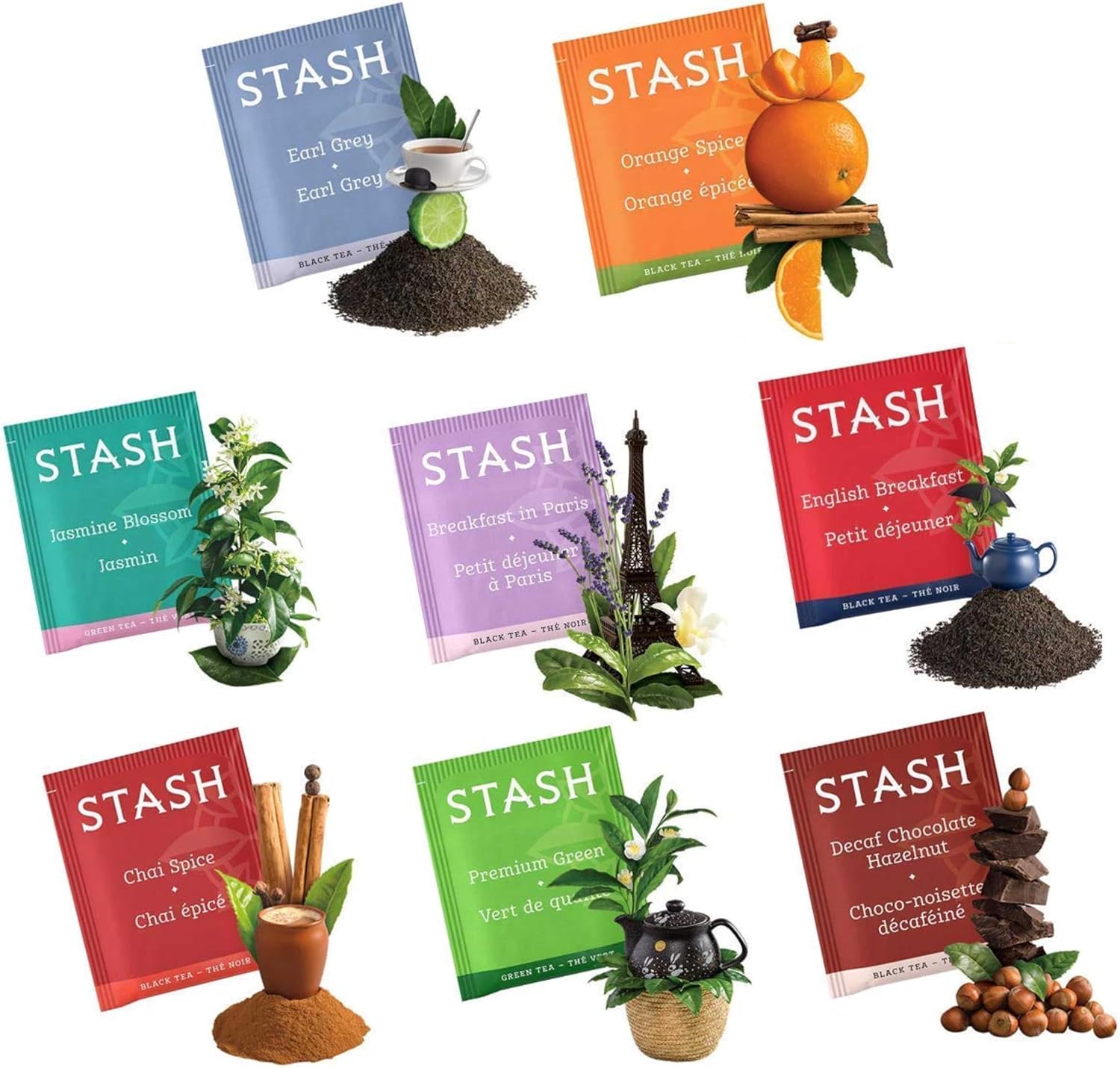 Stash Tea Bags Sampler Assortment (52 Count) 30 Different Flavors Gifts for Her Him Women Men Mom Dad Friends Coworkers Family - Image 5